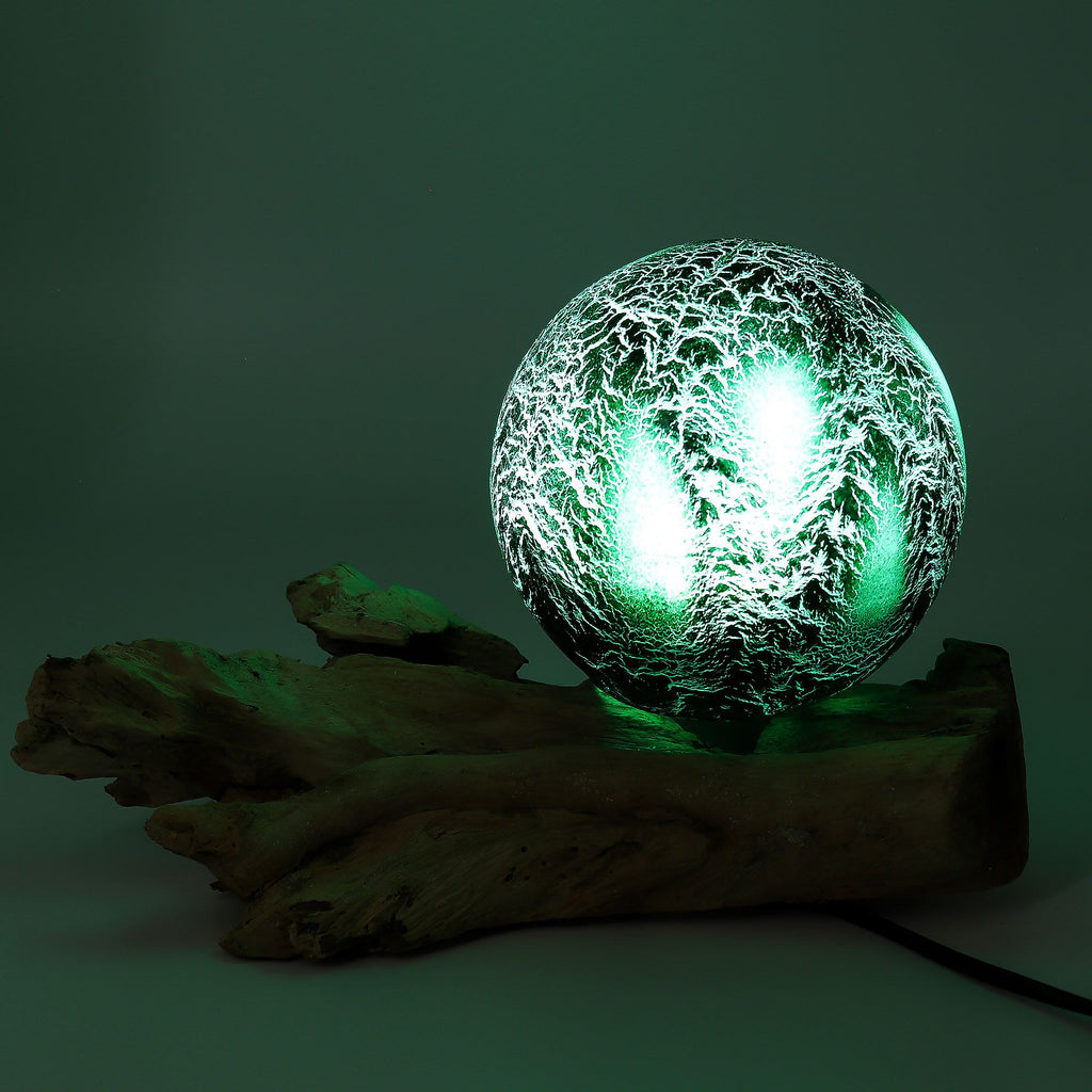 DriftGlow Lamp - Emerald Crackle Shade – view 7