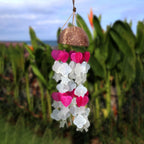 Coconut & Capiz Shell Wind Chime, Mixed Shapes, 35cm