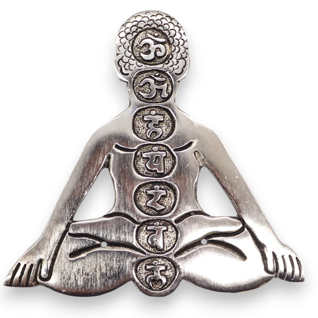 Polished Aluminium Seven Chakra Incense Holder 12cm – view 5