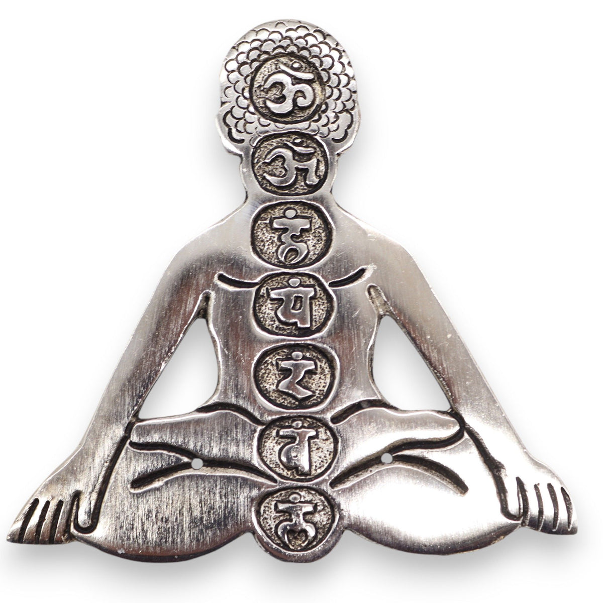 Polished Aluminium Seven Chakra Incense Holder 12cm – view 5