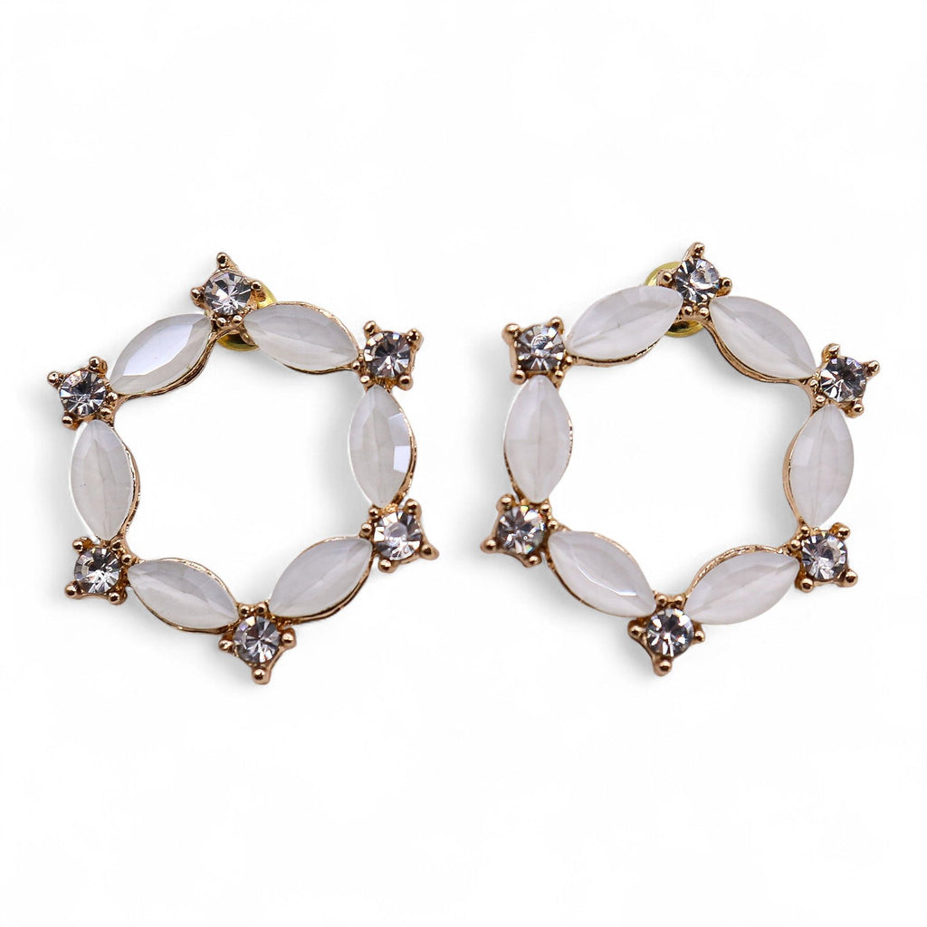 Nymph Pearl Loop Vintage Glass Earrings – view 3