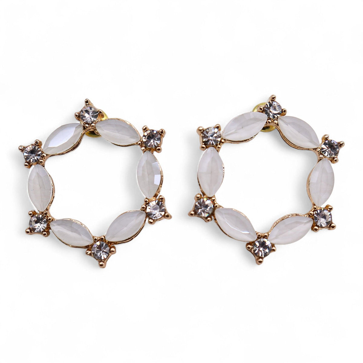 Nymph Pearl Loop Vintage Glass Earrings – view 3