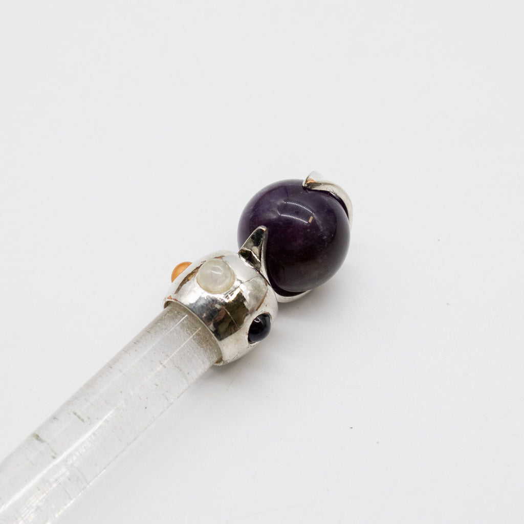 Celestial Prism Wand - Amethyst Moving Sphere - 12cm – view 2