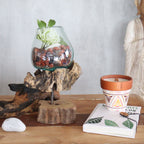Molten Glass Bowl on Wood with Stand - Medium – view 4