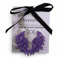 Nymph Lavender Angel Wings Glass Earrings