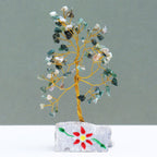 Moss Agate Gemstone Tree - 80 Stones - 15.5cm