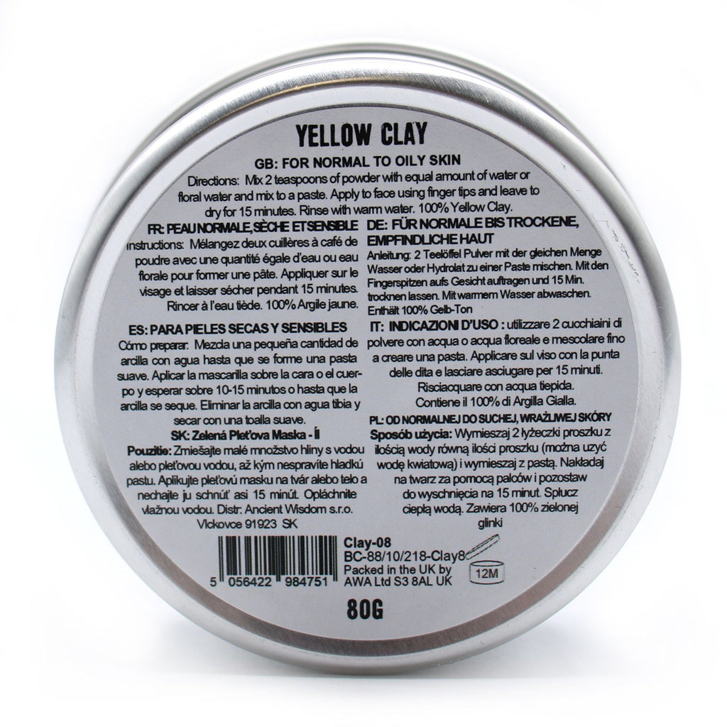 Yellow Clay Face Mask Powder 80g – view 3