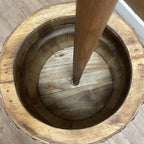 Beer Barrel Table & Parasol Stand - Natural, 60x48.5cm