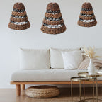 Banana Leaf & Grey Raffia Lamp Shades, Set of 3 – view 4