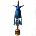 Bali Home Decor Parasol - Turquoise Cotton - 40 cm