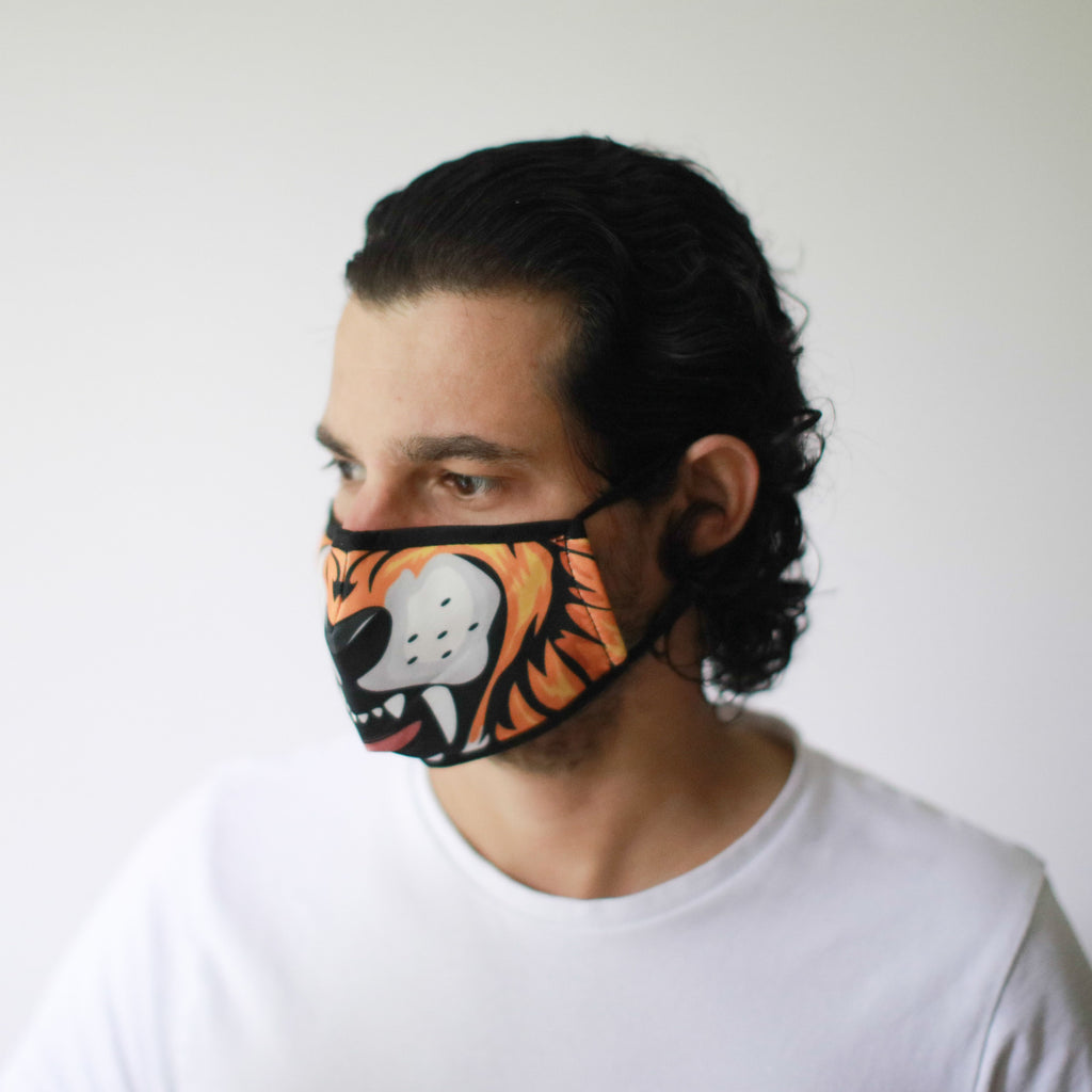 Reusable Tiger Print Face Covering for Adults – view 2