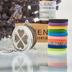 Aromatherapy Diffuser Necklace - Four Leaf Clover 30mm – view 3