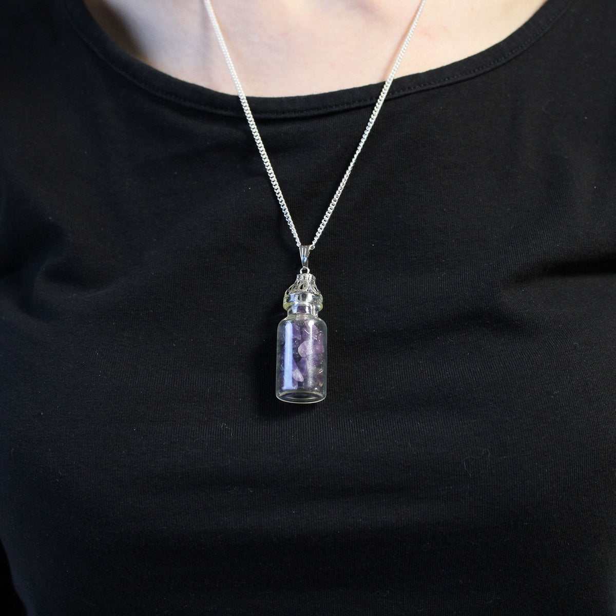 Bottled Gemstones Necklace - Amethyst – view 3