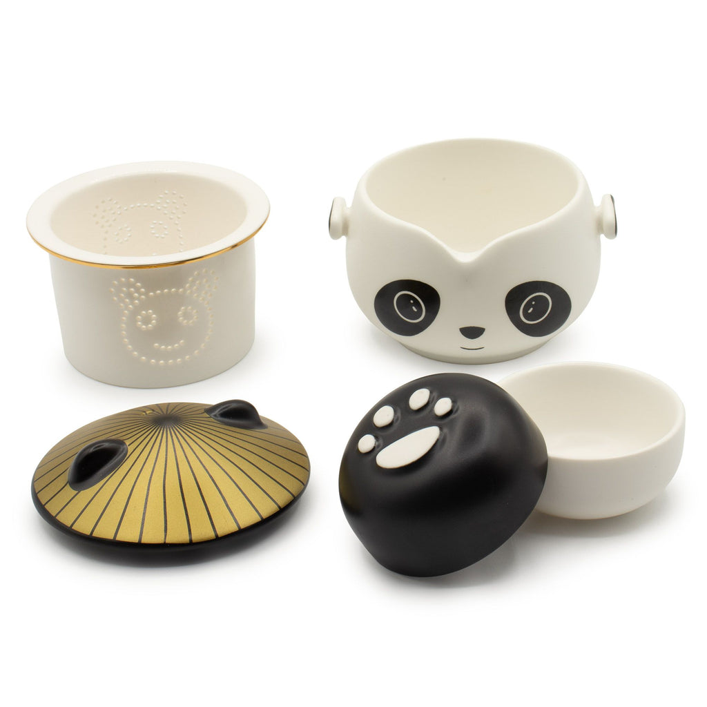 Panda Face Ceramic Teapot Set with 2 Cups - Travel Case – view 5