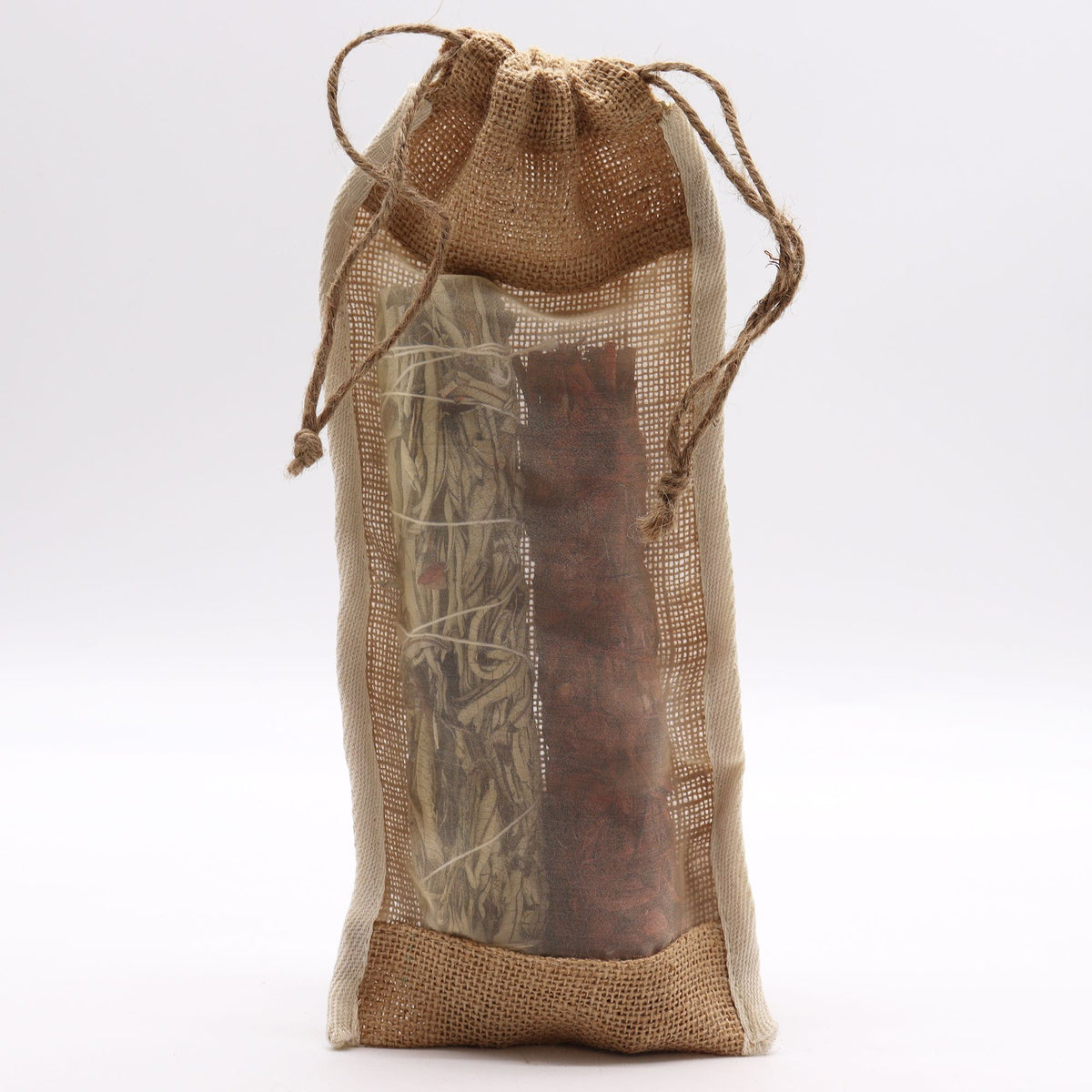 Long Washed Jute Pouch 35x15cm – view 4