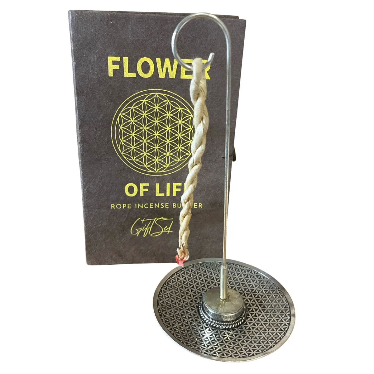 Rope Incense and Silver Plated Holder Set - Flower of Life – view 7
