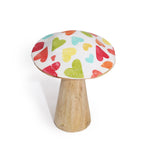 Pastel Hearts Enamelled Mushroom Ornament - Small 10cm – view 4