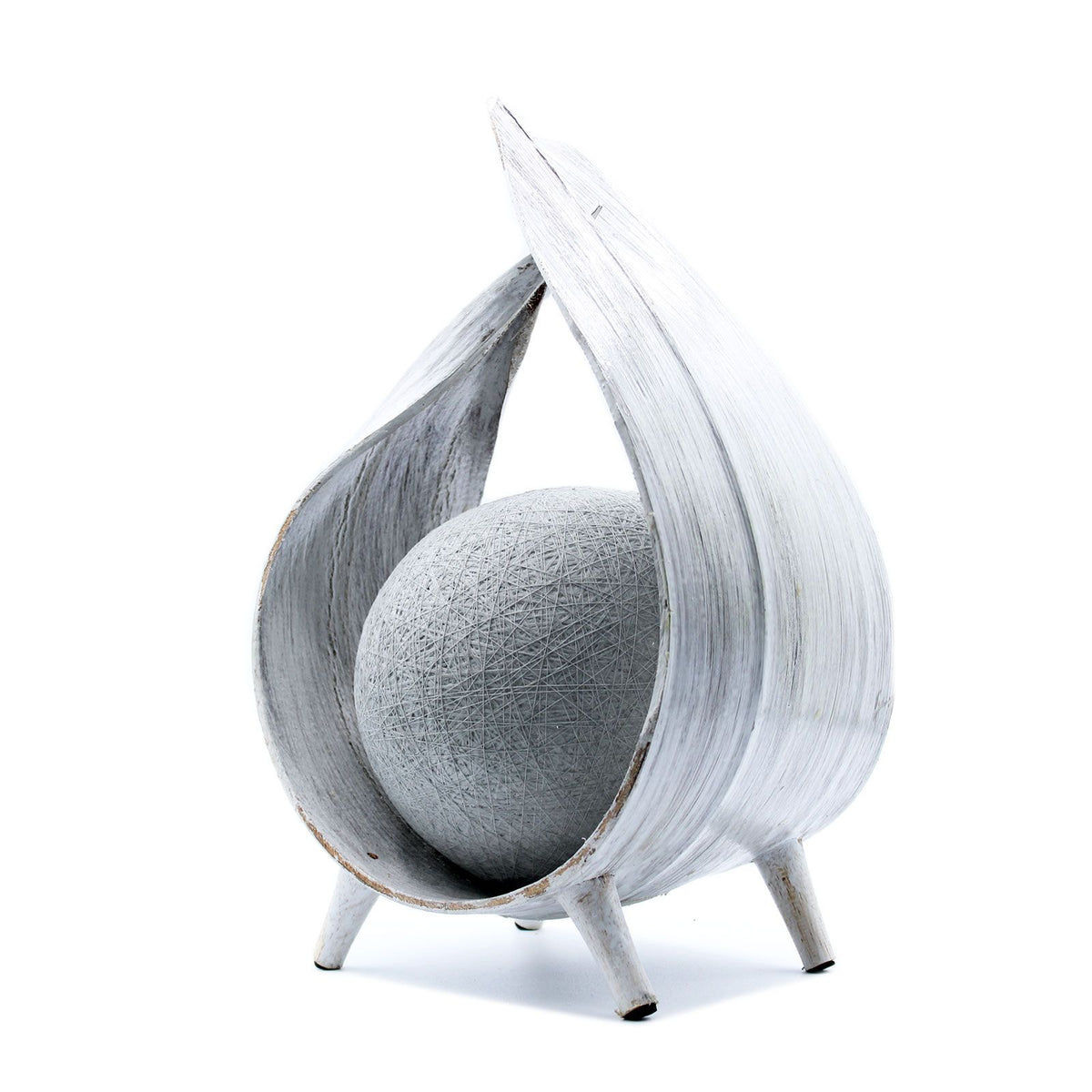 Natural Coconut Lamp - Whitewash Wrapover – view 2