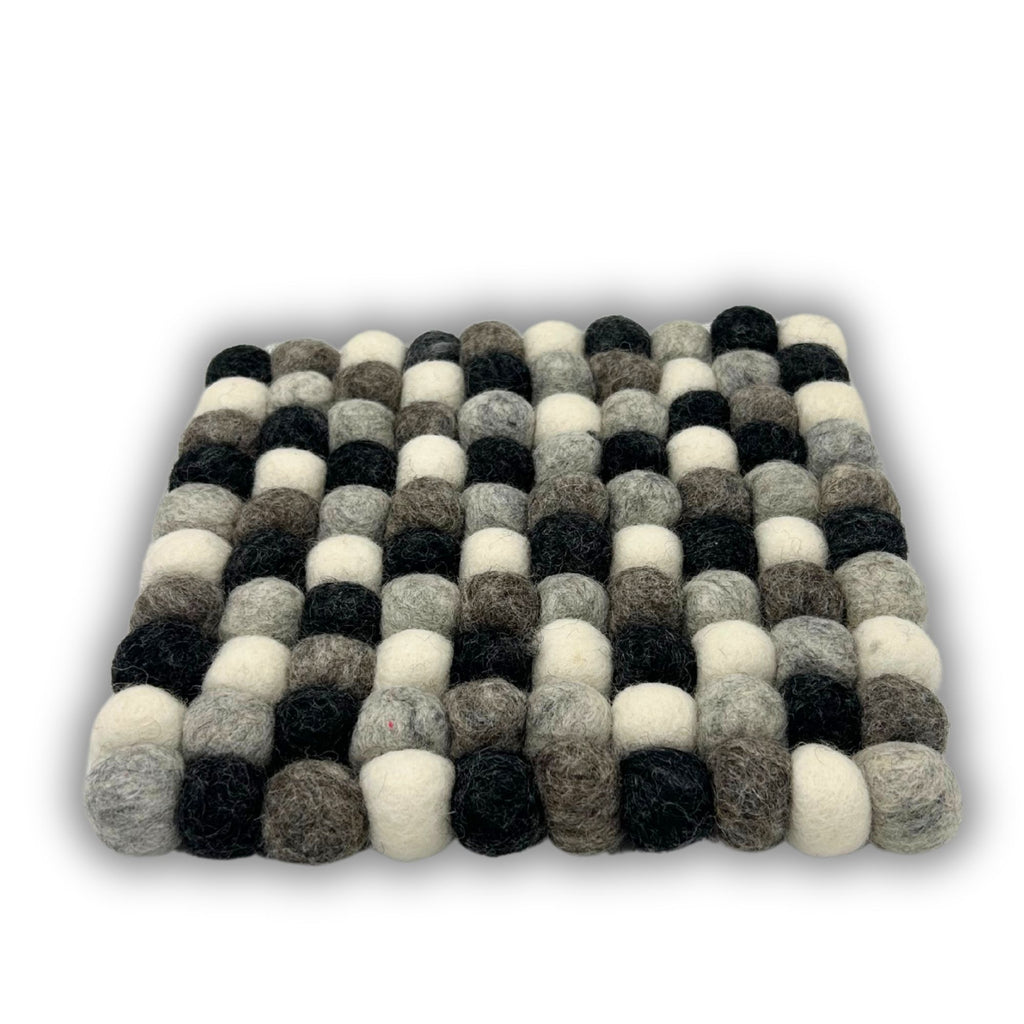 Square Felt Coasters 10cm Grey Tones Set of 4 – view 3