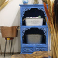 Albasia Wood Bathroom Cabinet - Bluewash, 120 x 66.7 cm