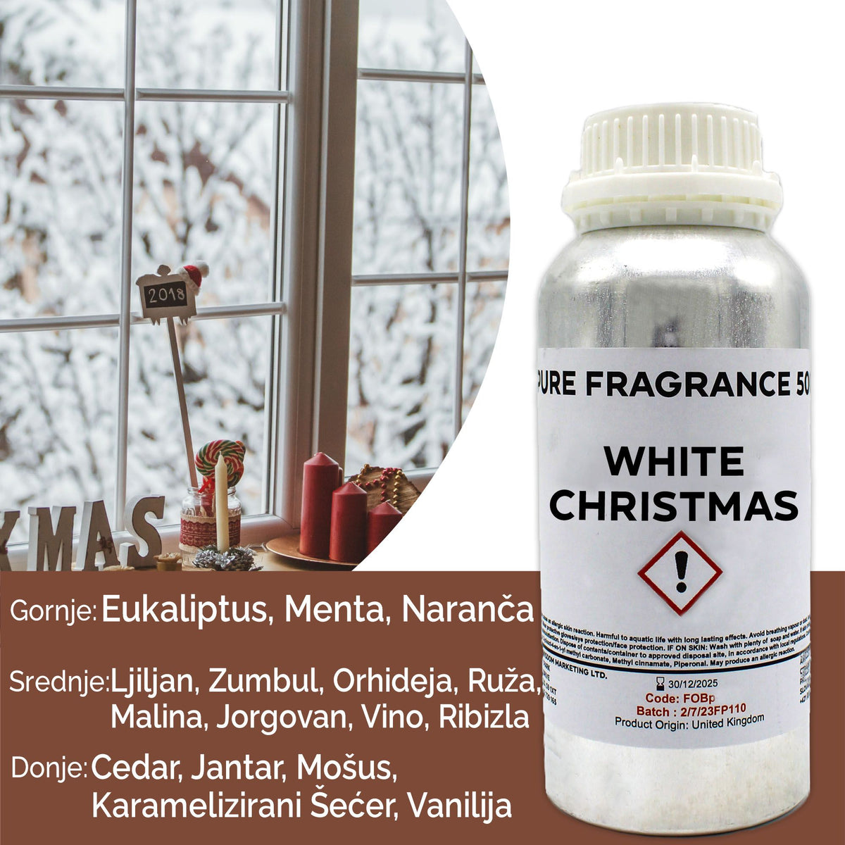 White Christmas Pure Fragrance Oil - 500ml – view 3