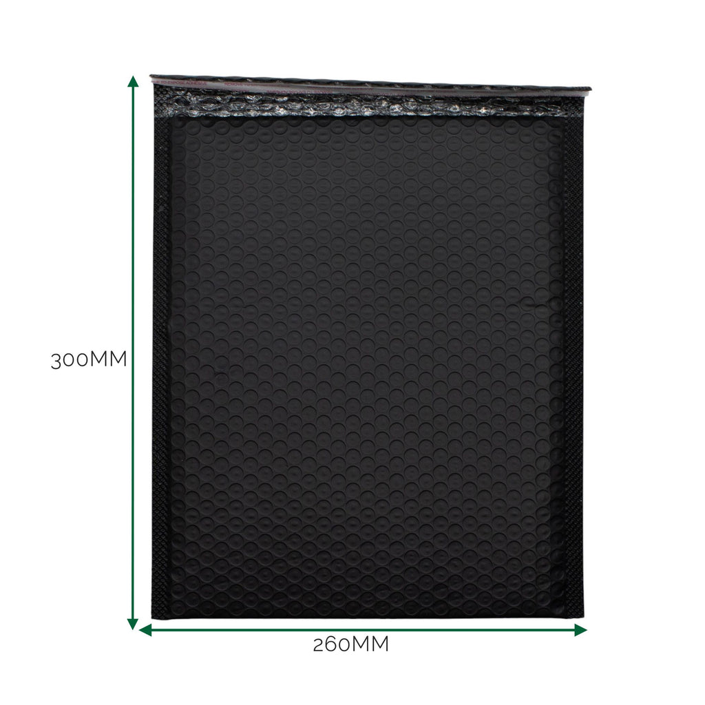 Black Bubble Mailer Envelope 26 x 30cm – view 2