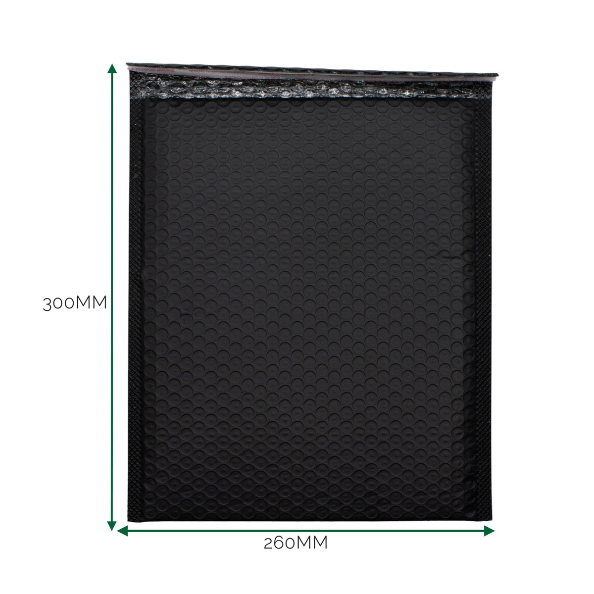 Black Bubble Mailer Envelope 26 x 30cm – view 2