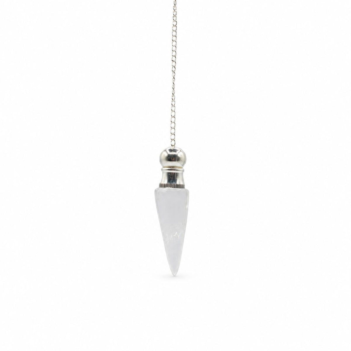 Secret Cavity Pendulum - Clear Quartz, Silver Plated – view 2