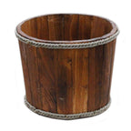 Small Nautical Storage Tub - Brown, 21 x 29 cm