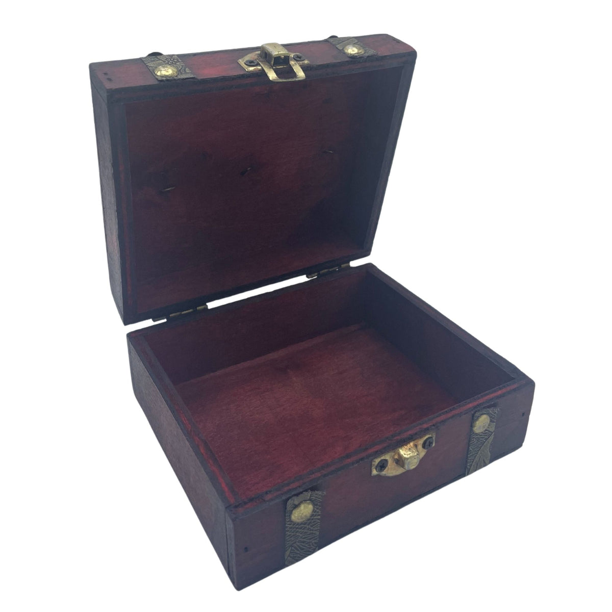 Tan Square Tea Chest, Vintage Style – view 2