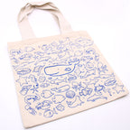 Big Cotton Shopping Bag 38x42cm Sea Life Print – view 7