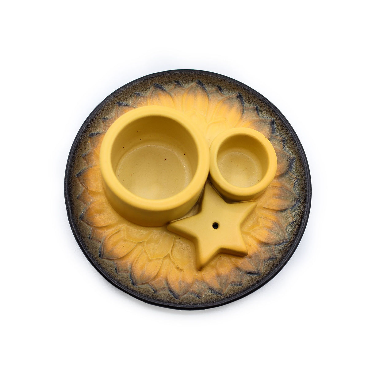Ceramic Palo Santo & Smudge Holder, Mandala, Sand & Grey – view 12