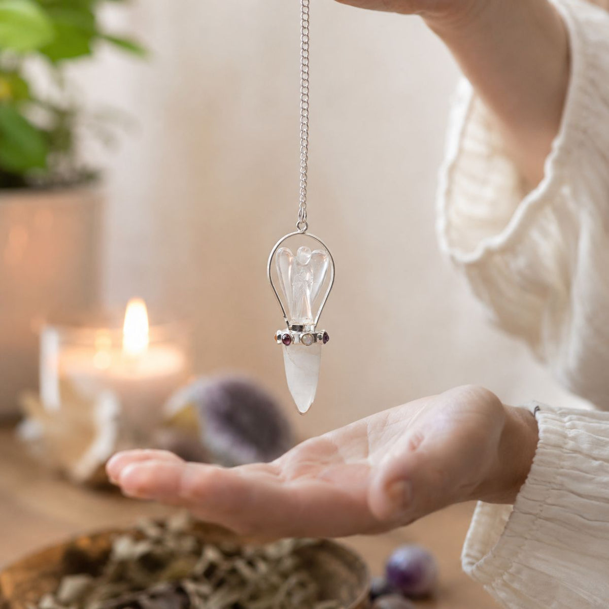 Celestial Guide Angel Pendulum - Clear Quartz – view 3
