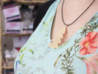 Festive Fir Real Leaf Necklace - Gold – view 3