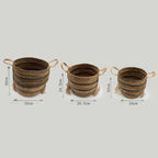 Seagrass Storage Baskets, Natural Brown, Set of 3 – view 4