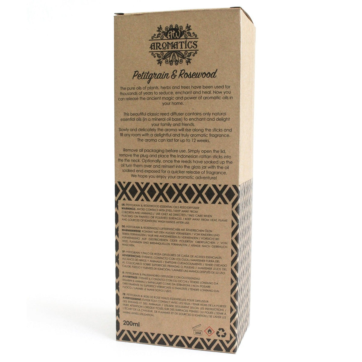 Petitgrain & Rosewood Essential Oil Reed Diffuser 200ml – view 4