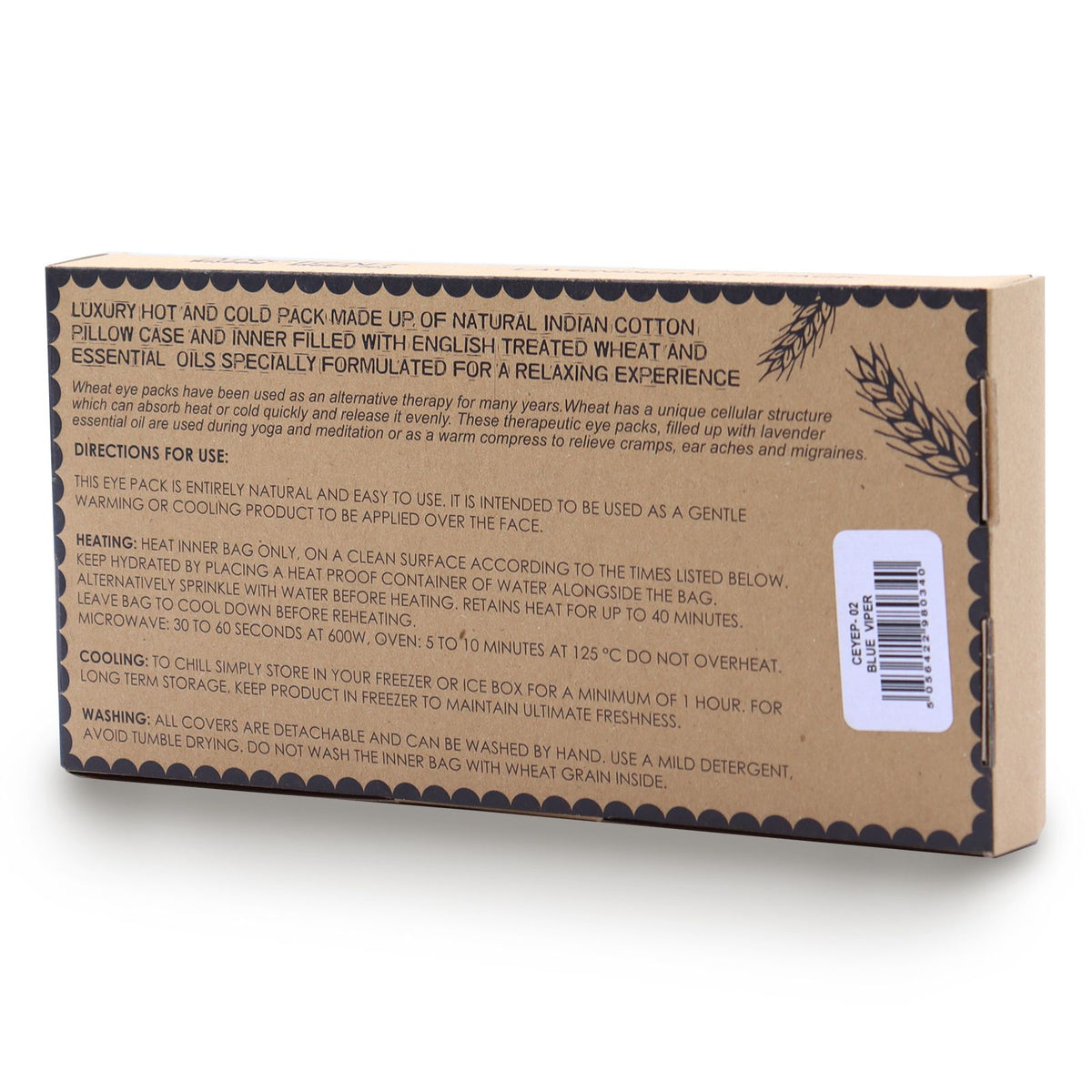 Lavender Eye Pillow with Gift Box - Blue Viper Print