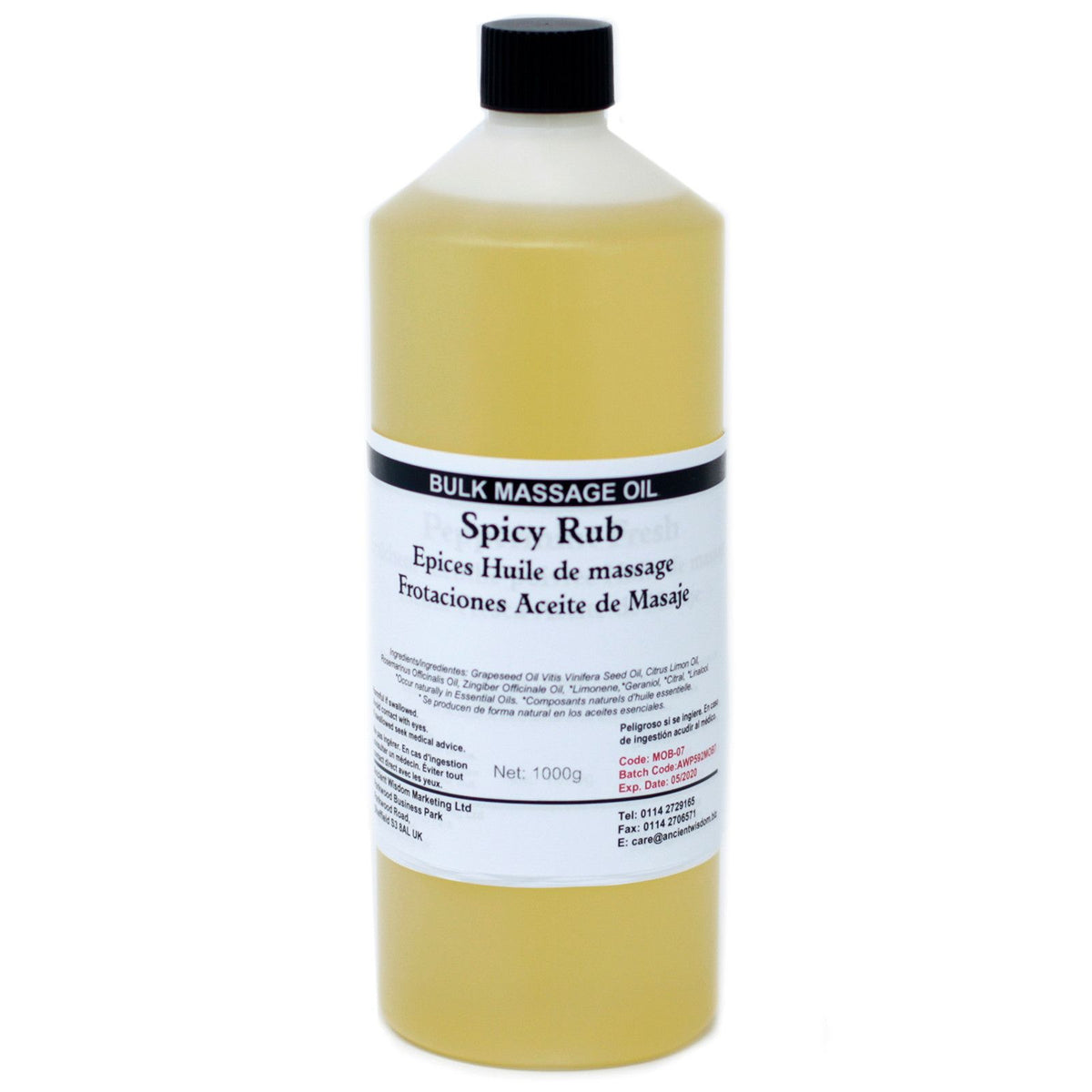 Spicy Rub 1kg Massage Oil with Lemon and Ginger – view 2