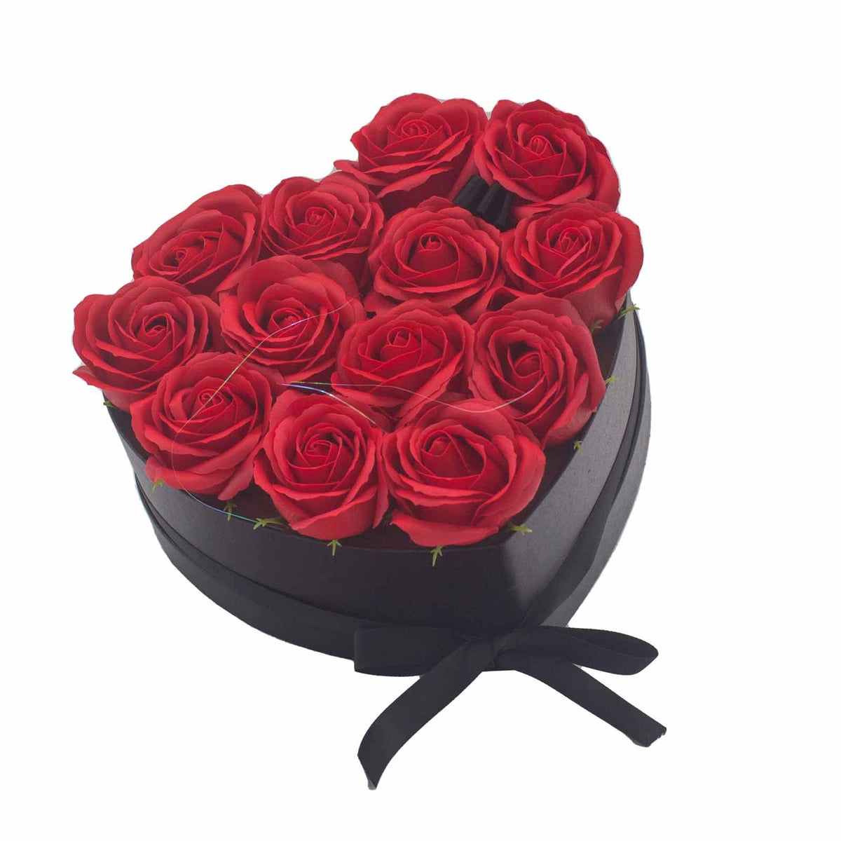 13 Red Soap Roses Heart Gift Box – view 3