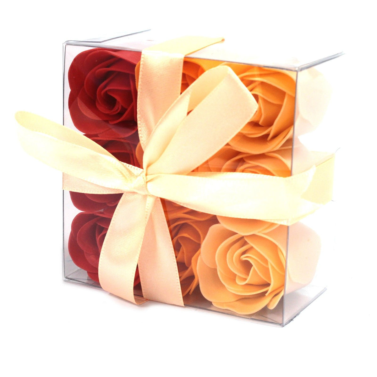Set of 9 Soap Flower Box - Peach Roses – view 3