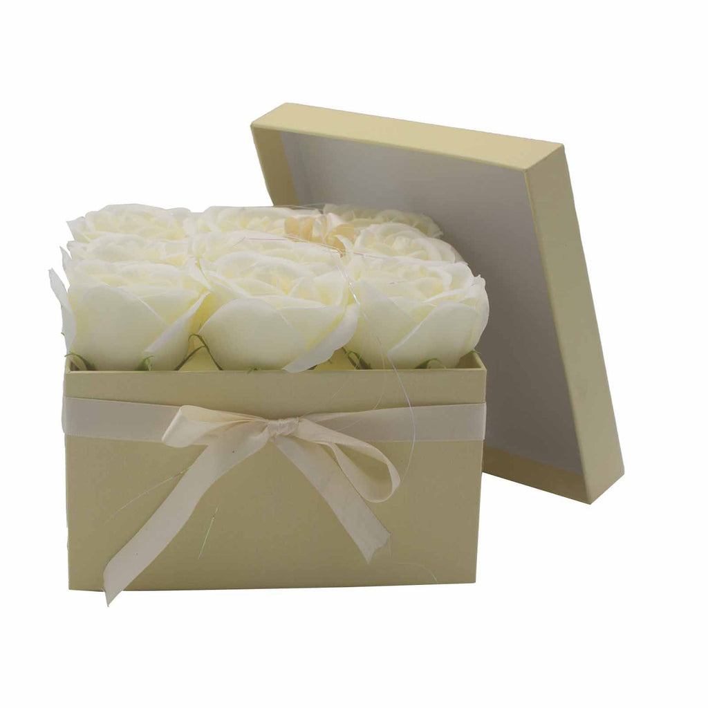 9 Cream Soap Roses Square Gift Box – view 6