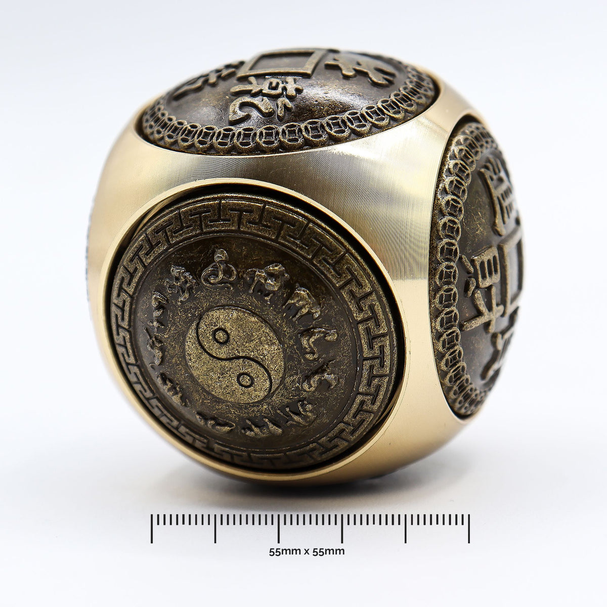 Feng Shui Wealth Spinner Dice, Large Rounded