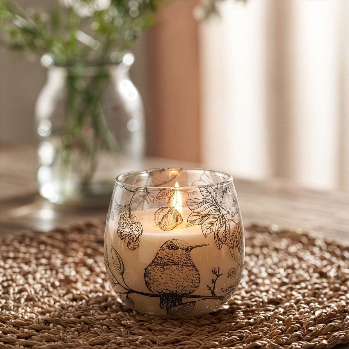 Small Glass Jar Candle - Drawn by Flame – view 2