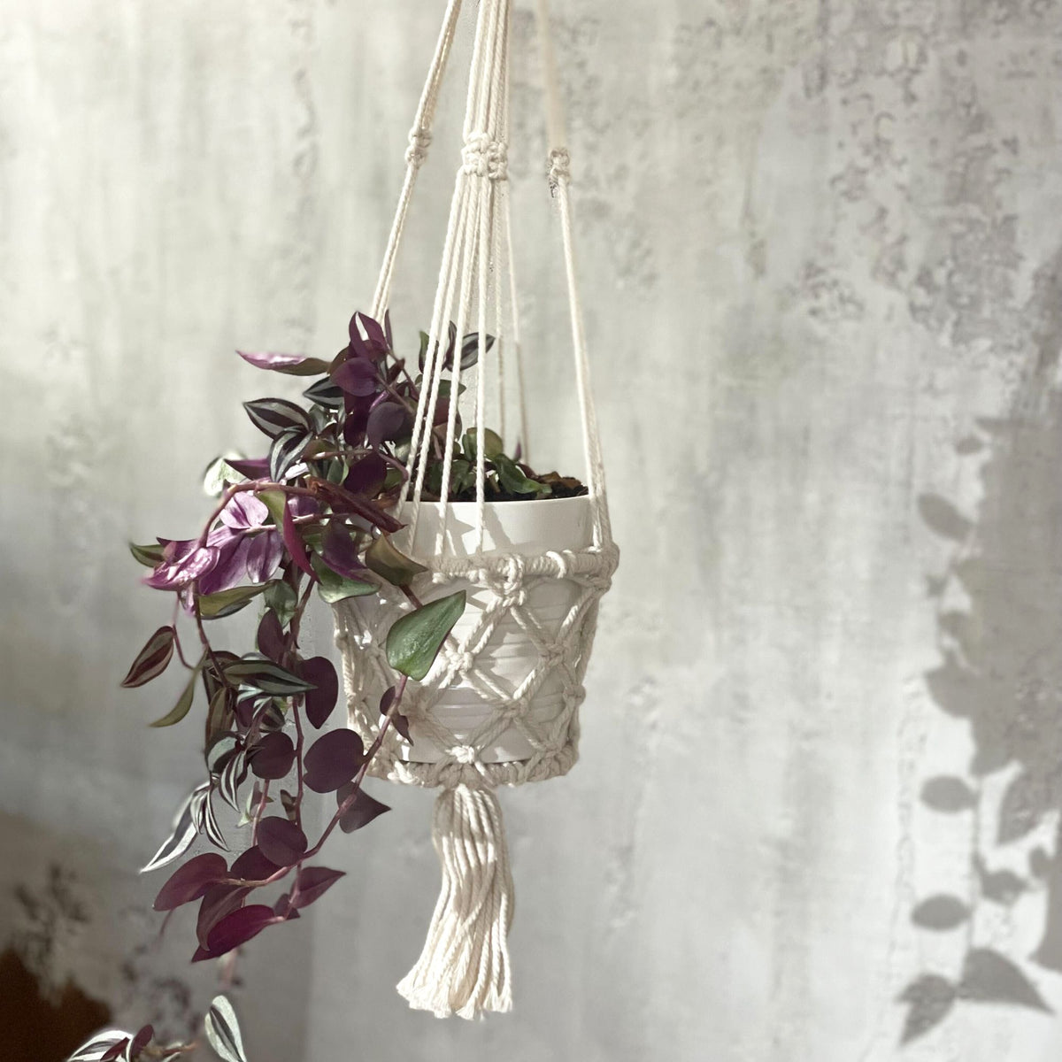 Small Macrame Plant Hanger, 75cm – view 3
