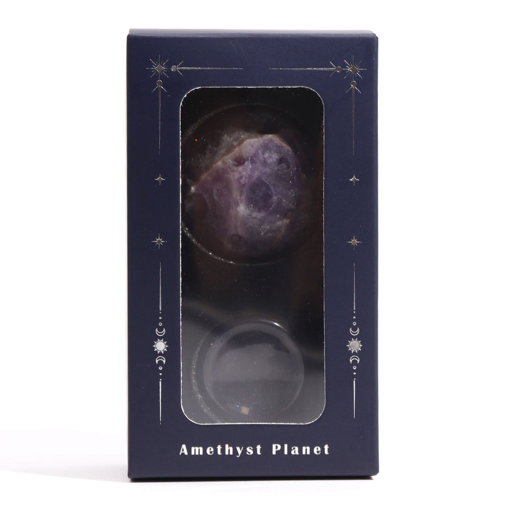 Amethyst Planet on Goldstone Stand - 40mm – view 2