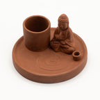 Ceramic Buddha Incense Plate - Terracotta – view 8