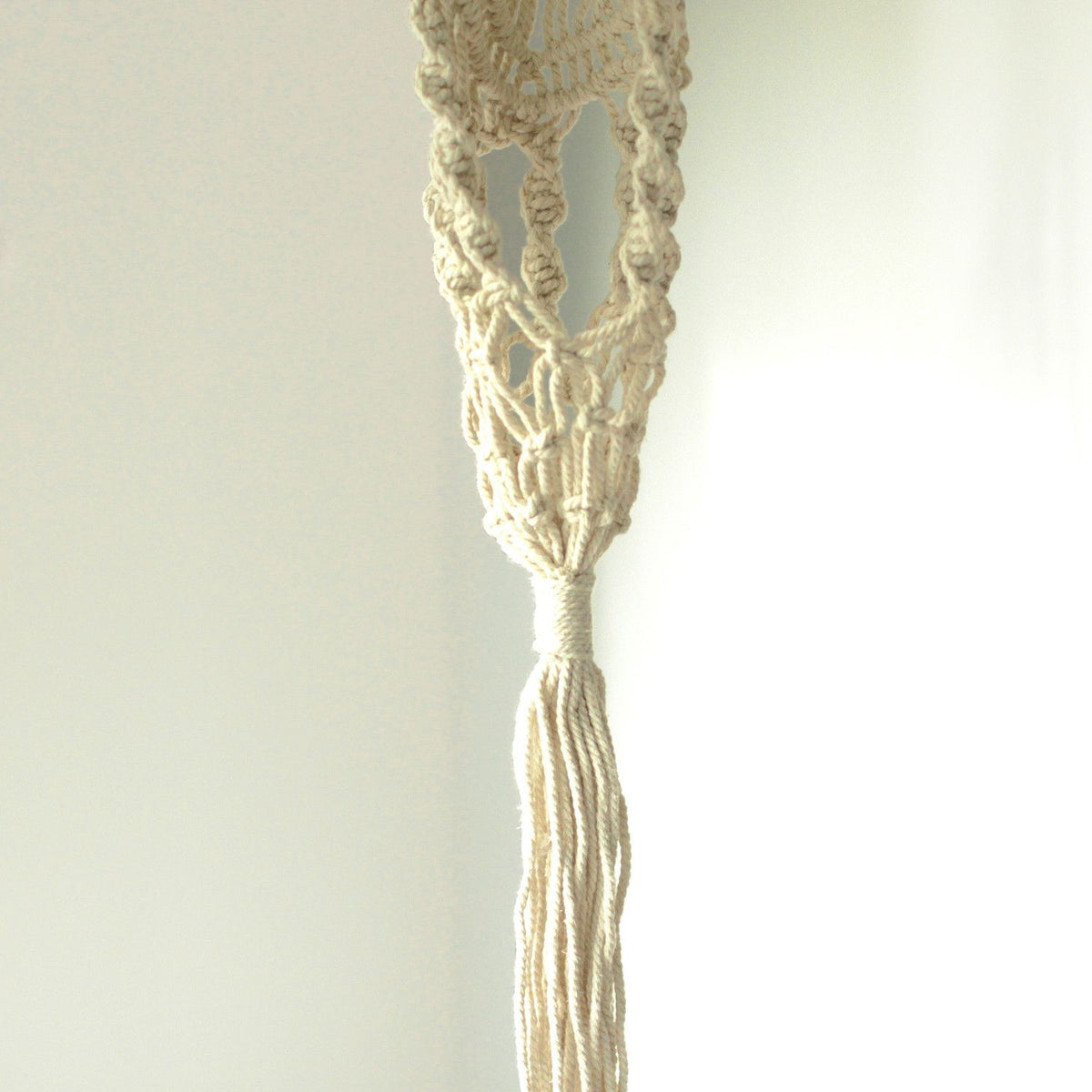 Macrame Plant Hanger with Rattan Hoop, 100cm – view 3