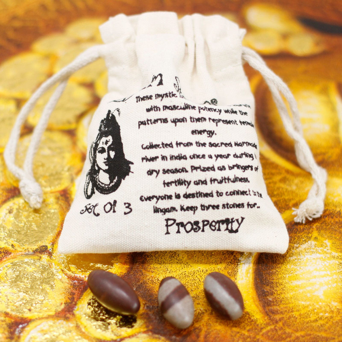 One Inch Shiva Lingam Stones - Set of 3