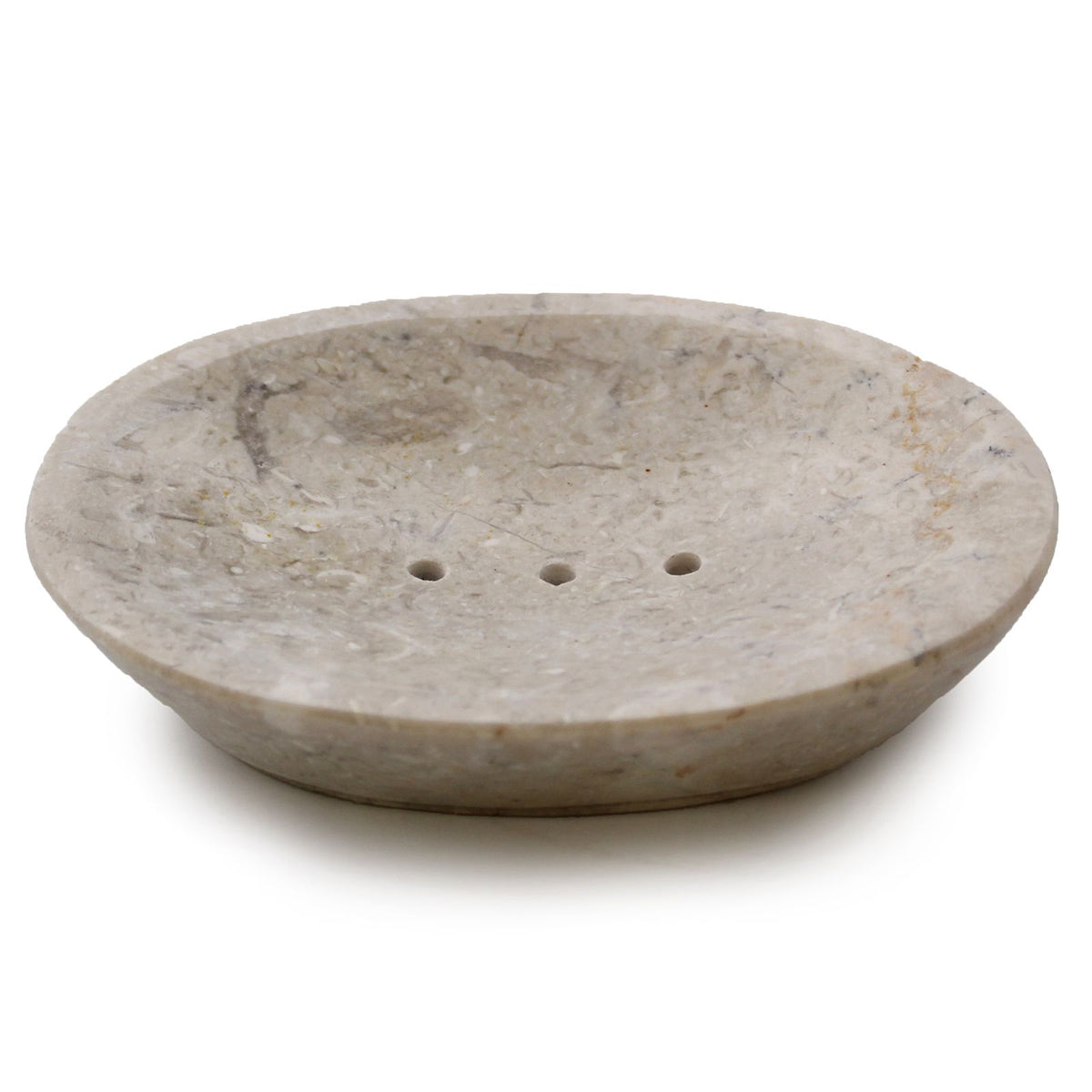 Classic Oval Cream Marble Soap Dish – view 2