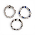 Nymph Gemstone Ring Set - Northern Lights Labradorite & Lapis – view 3